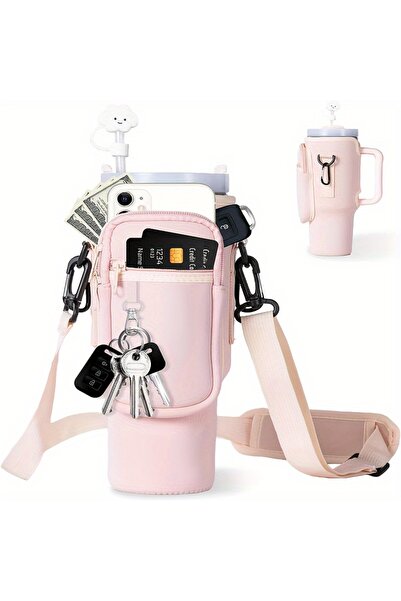 Choice Pink 1/2/4 Piece 40oz Water Bottle Carrier Bag Pouch Cover for Thermos...