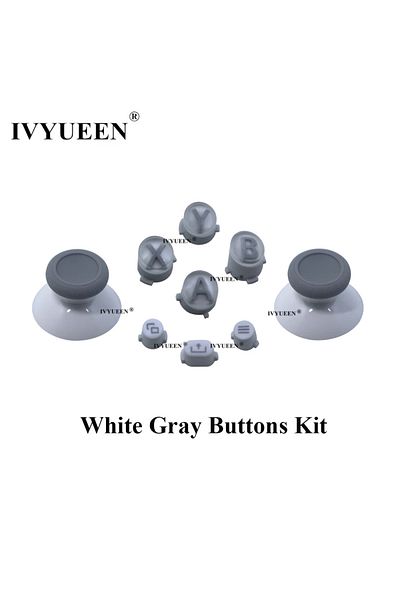 Choice White Gray IVYUEEN for XBox Series X S Core Controller Thumbsticks ABXY View Menu Share Buttons Mod