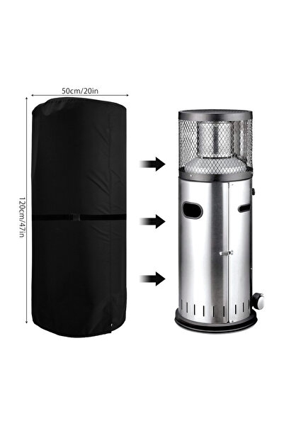 Choice غطاء سخان هواء مقاوم للماء من قماش أكسفورد 420D مقاس 50 × 120 سم، مقاو...