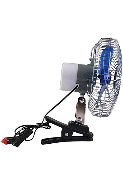 SULFAR 8 Inch 12V 25W Portable Car Fan With Car Charger Two Speed