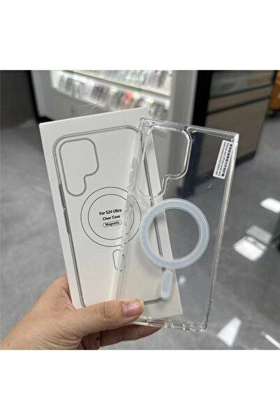 Choice جراب Magsafe المغناطيسي الأصلي الشفاف لهاتف Samsung S24، لهاتف Samsung Galaxy S25 S24 S21 FE S22 Plus