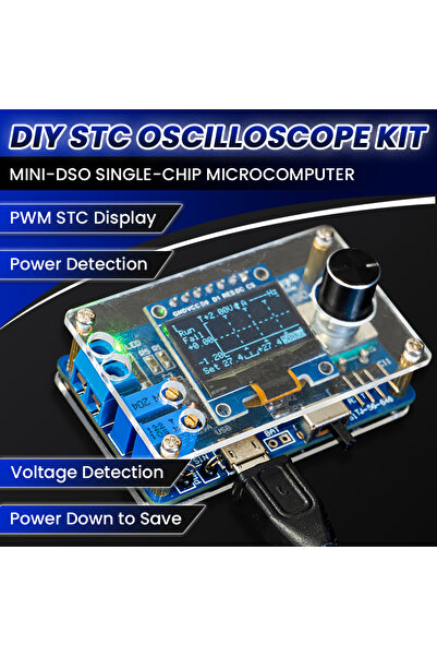 Choice DIY Mini Digital Oscilloscope Electronic Kit STC8K8A MCU with 0.96 Inch OLED DIY Soldering Projec...