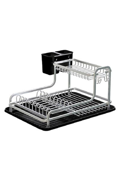 OEM Suport de vase cromat cu tavă din plastic și suport pentru tacâmuri, 43x36x22,5 cm GRUNBERG 3231