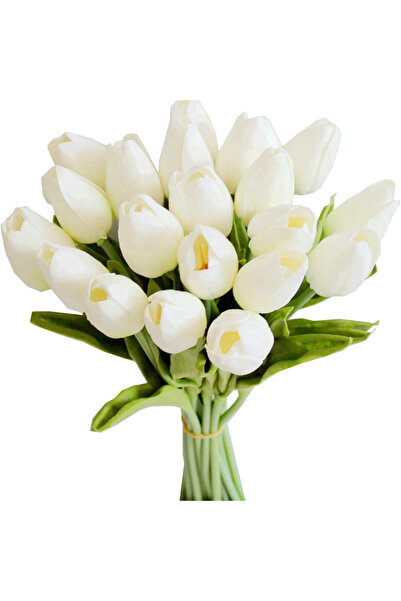 Choice مزهرية من 10 قطع من زهور التوليب الاصطناعية ذات اللمسة الحقيقية لتزيين...