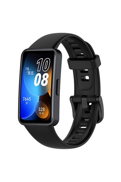 CAOWTAN For Huawei band 8 9 Black Watchbands for Huawei Band 8-NFC Replacement Wristband Soft Silicone bands