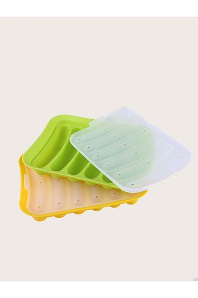 Choice random color 1pc-Sausage Maker Mould Grids Silicone DIY Ham Hot Dog Making Moulds With Lid Kitchen H