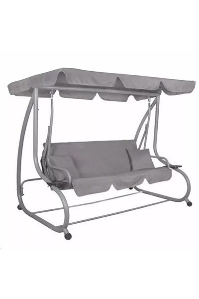 Mercaton Balansoar de grădină, Mercaton, Venezia, 3 locuri, gri, 190x125x163 cm, funcție pat, max 280 kg
