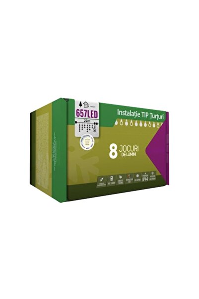 Casa Grande Țurțuri de Crăciun pentru instalație, IP44, 22 m, 657 LED-uri, Fr...