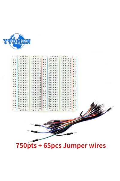 Choice4 YTDMEN 750Tie-65PCS Breadboard Kit 750 Points Bread Board + 65pcs/140...
