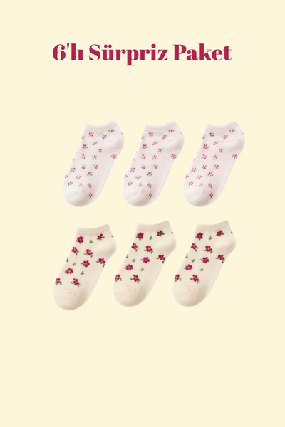 BONY SOCKS Pachet mixt surpriză pentru femei, 6 perechi de șosete Step