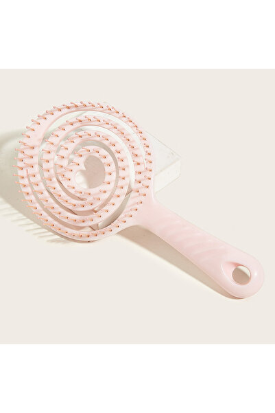 Choice1 S033-Pink- Relaxing Circular Massage Comb Portable Hollow Hair Combs ...