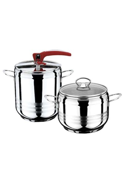OEM Set de doua oale sub presiune FOXMAG24, cu capac inox si capac yena, capacitate 5L si 7L