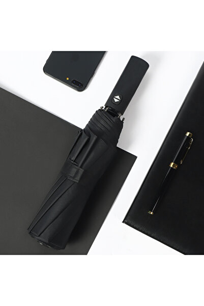 Choice مظلة سوداء مقاومة للرياح بطبقتين، 12 عظمة، أوتوماتيكية بالكامل، مقاومة...