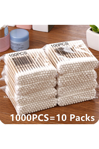 Choice1 1000pcs 100/500/1000/2000pcs Double Head Women Makeup Cotton Buds Tip...
