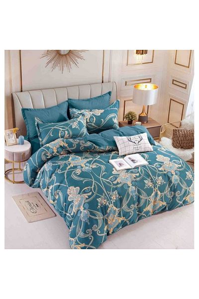 OEM Elegant Double Bed Linen Set, 6 Pieces, Fine Cotton