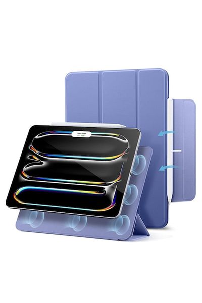 Terra Husă pentru tabletă compatibilă cu iPad Pro 13 2024, E15, TPU, Lavandă