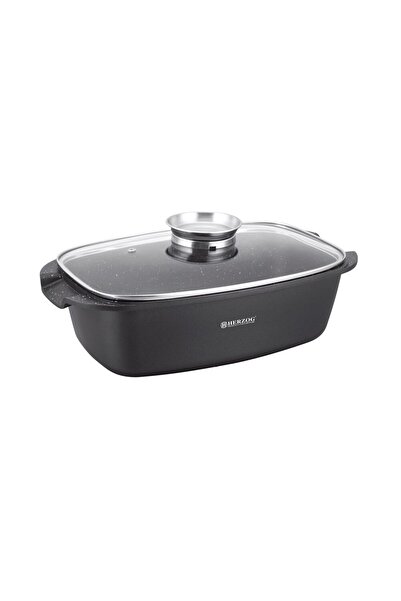 Herzog Roaster marmorat cu capac 32 cm HR-ROS32M