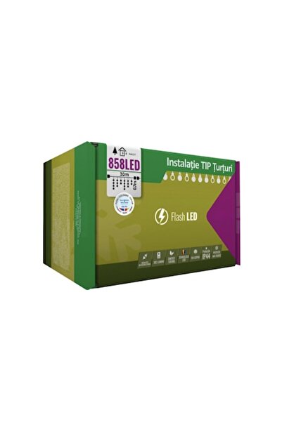 Casa Grande Instalație luminoasă de Crăciun, 30m, 858 LED-uri, multicolore cu...