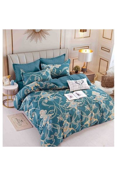 OEM Elegant Double Bed Linen Set, 6 Pieces, Fine Cotton