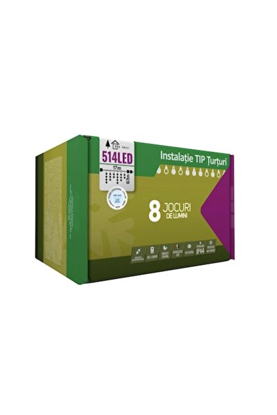 Casa Grande Luminițe de Crăciun în formă de țurțur, IP44, 17m, 514 LED-uri, A...