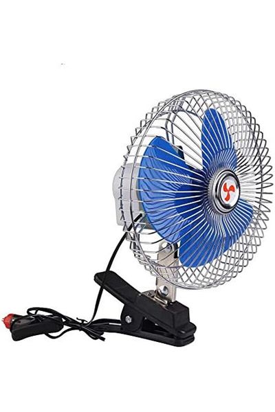 SULFAR 8 Inch 12V 25W Portable Car Fan With Car Charger Two Speed