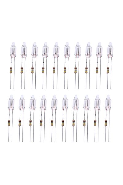 Choice 20pcs 20pcs Neon Indicator Lamps With Resistance Connected To 220V 6*16 mm Neon Glow Lamp Mains Ind