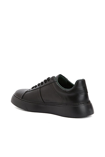 George Hogg Siyah Kadın Deri Sneaker