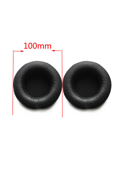 Choice وسادات أذن بقطر خارجي 100 مم لسماعات الرأس، وسادة جلد الضفدع المجعدة، إسفنجة جلدية لسماعات الرأس