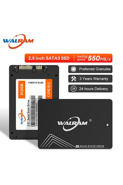 Choice قرص صلب داخلي SSD سعة 512 جيجابايت من WALRAM Sata3 مقاس 2.5 بوصة وسعة 1 تيرابايت و256 جيجابايت و512 جيجابايت ومحرك أقراص صلبة من نوع الحالة الصلبة