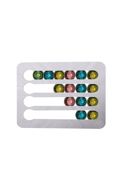 choice2 Silver 24PCS Nespresso Coffee Capsule Holder Stand Rotary Coffee Pod ...