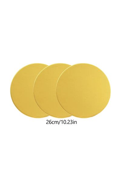 Choice Golden 26cm 3pcs 3pcs/Set Acrylic Cake Disc 4 6 8 10 Inch Round Cake Board For Cake Trimming Circle