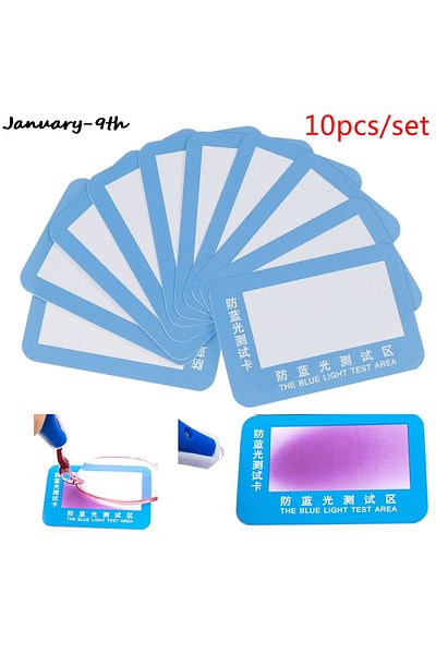Choice 10Pcs/set Anti-Blue Light Test Card Glasses UV Accessories Blue Detection Generator