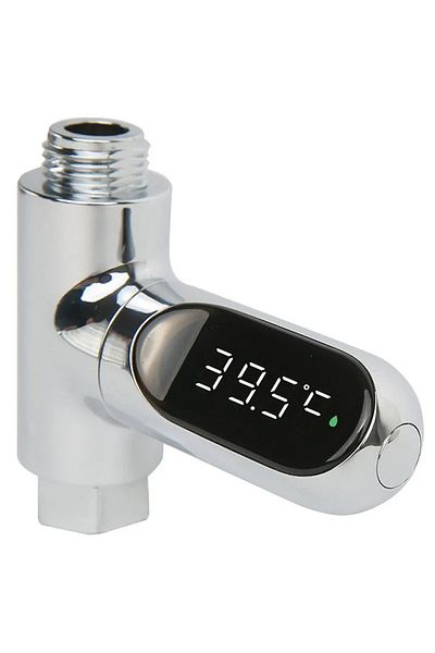 Choice 2nd Generation LED Display Household Water Shower Thermometer 5-85℃ Flow Self-powered Water Thermome