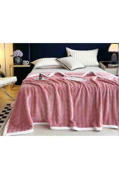 OEM Soft and Fluffy Cocolino Blanket with White Border 200x230cm, 2 Persons, MS STAR, Pink