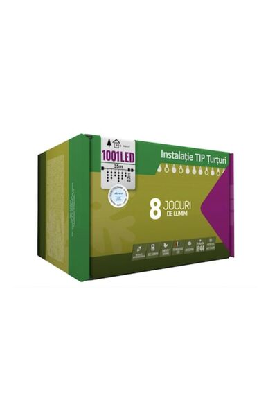 Casa Grande Instalație de iluminat de Crăciun, 35 m, 275 LED-uri, franjuri, a...