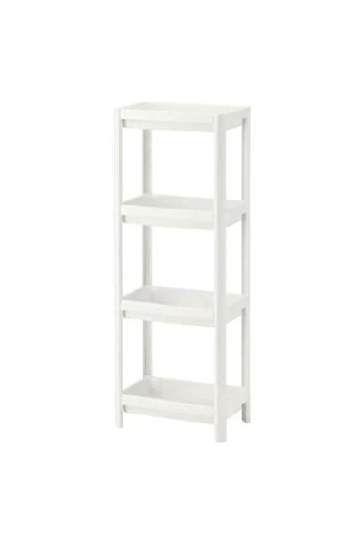 OEM Raft multifuncțional alb cu 4 rafturi din plastic pentru baie/bucătărie/b...