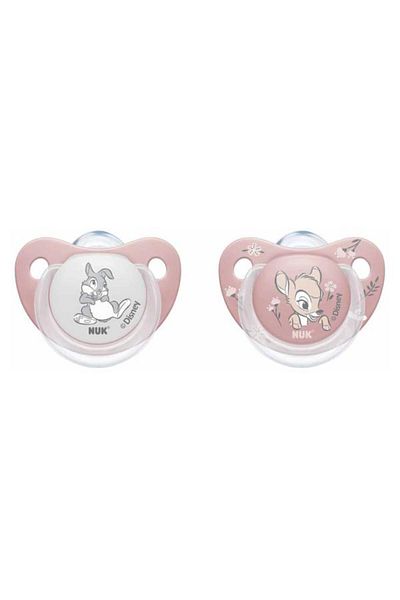 Nuk Suzeta Disney Bambi Silicon M, 0-6 luni, Set 2 Bucati
