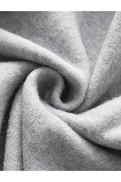 caddekombin Black History Printed Hooded Pocket Gray Sweatshirt with Wool Inside