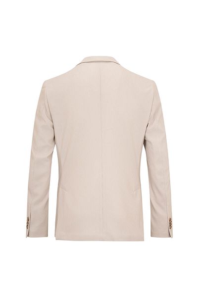 Hatemoğlu Linen Comfort Fit Mono Collar Classic Jacket