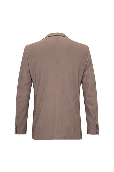 Hatemoğlu Brown Comfort Fit Mono Collar Classic Jacket