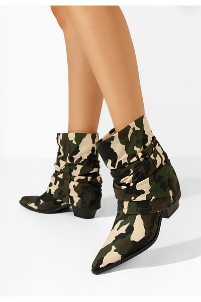 B T Shoes Γυναικεία Μποτάκια Cowboy Sayra πρασινο