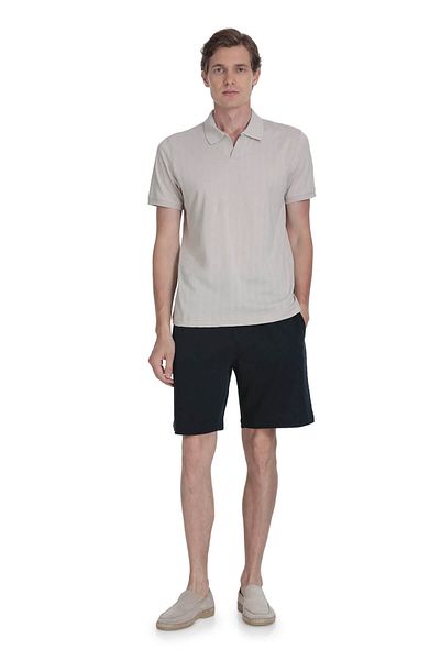 Hatemoğlu Ecru Regular Fit Collar Cotton T-Shirt
