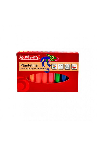 Herlitz Pastă de modelat Herlitz, Set de 8 culori neon, Material Pastă, Culoare neon