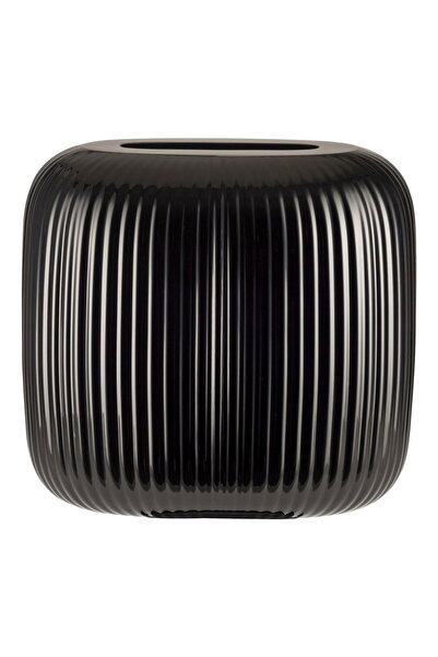 Paşabahçe Omnia Bey Geniş Siyah Vazo 27 cm El Yapımı