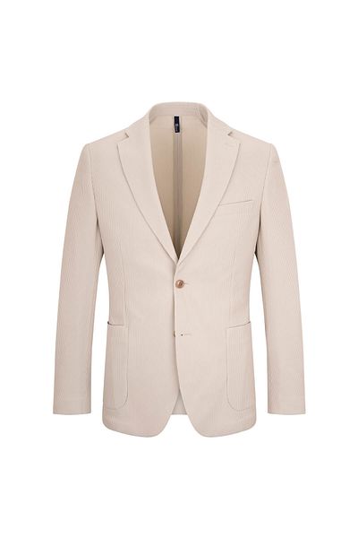 Hatemoğlu Linen Comfort Fit Mono Collar Classic Jacket