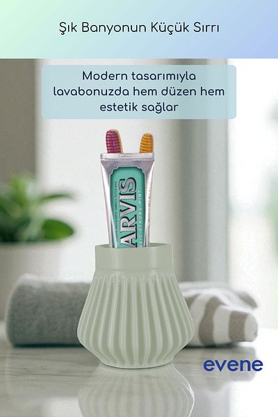 Evene Θήκη οδοντόβουρτσας Βάση οδοντόβουρτσας Βάση οδοντόβουρτσας Μαλακό ανοιχτό πράσινο χρώμα Μοντέλο 83