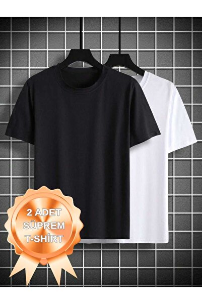 FİTGO Γυναικείο μπλουζάκι 2 τεμαχίων με χαλαρή εφαρμογή σε μεγάλο μέγεθος