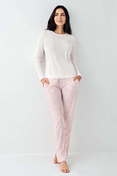 Pierre Cardin Women's White Pajama Set