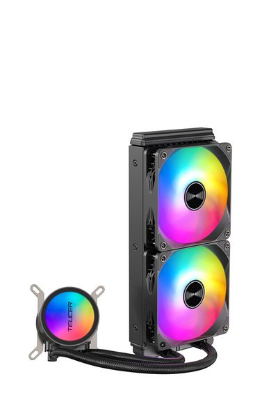 Choice1 مبرد مائي لوحدة المعالجة المركزية AF-240 BK TEUCER RGB 120/240/360 مم الكل في واحد لتبريد وحدة المعالجة المركزية بالسائل المبرد بالماء