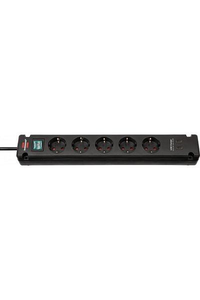 Brennenstuhl Prelungitor Bremounta 5 prize, 2 x USB-C, 3m, Buton On Off, prindere in suruburi